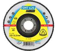 10 disques/plateaux convexes à lamelles zirconium SUPRA SMT 626 D. 125 x 22,23 mm Gr 40 - 321690