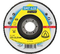 Klingspor 322796 SMT 628 Supra Disque à lamelles Grain 40 droit, 125 mm, Bleu/noir