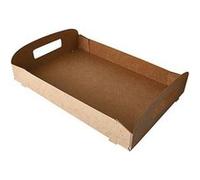 10 plateaux à poignées carton 45x30cm kraft - papstar 87957 Gris G