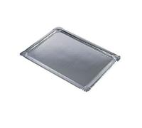 10 PLATS DE SERVICE CARTON 34X45CM ARGENT