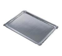 10 plateaux carton argenté 34 x 45 cm - 11331