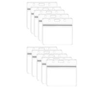 10 pochettes de cartes, Transparent imperméable à l'eau carte d'identité étui de protection badges porte-cartes utilisé avec des longes pour les cartes d'identité cartes école