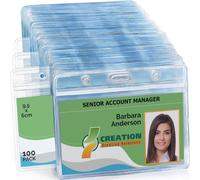 10 Pochettes De Cartes Transparentes Et Flexibles, Pour Une Protection Optimale Contre La Poussière Et L'eau. Peuvent Être Utilisés Comme, Étui Pour Carte D¿Identité Ou Badge