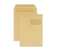 10 Pochettes En Papier Kraft Avec Fenêtre - 22,9 X 32,4 Cm