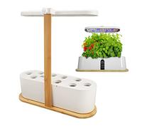 10 Pods Indoor Garden Plant Germination Kit with LED Grow Light,Hydroponics Growing System, 2.5L Water Cycle, Herb Garden Plants Germination Kit with Automatic Timer for Family Gardening Planter