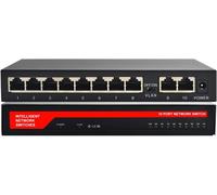10 Port Gigabit Network Switch,LAN RJ45 Port Fast Ethernet,LAN Splitter,10/100/1000Mbps LAN Splitter,Metal Fanless Plug and Play,Suitable for Office and Home