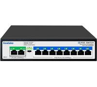 10 Port Poe+ Switch,Cloud Managed Ethernet Switch,8 Poe Ports to 120W,2 Gigabit Uplink,802.3af/at,Easy to Manage App,Cloud Detection,Vlan,Cloud Restart,250M