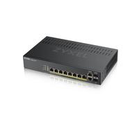 GS1920-8HPv2 - Commutateur - intelligent - 8 x 10/100/1000 (PoE+) + 2 x SFP Gigabit combiné - de bureau, fixation murale - PoE+ (130 W)