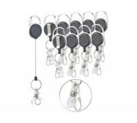 10 porte-clés rétractables avec mousqueton [General Office]