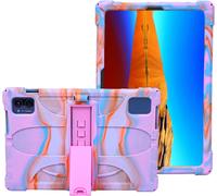 10 Pouces Coque Silicone Pour Teclast M50hd/Teclast M50/Teclast M50 Pro/Teclast M40 Plus/Teclast P40hd/Teclast P30s/Blackview Tab 12 Pro/Blackview Tab 7 Pro/Oscal Pad 10,Bandoulière,Rose Violet