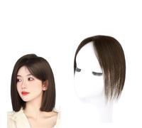 10 Pouces Hair Toppers For Femmes 100% Vrais Cheveux Humains Toupet 6 X 7 Cm Mesh Base Hair Pieces For Cheveux Clairsemés Mesdames Clip In Topper Extensions De Cheveux (Color : Brown)