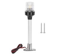 10 Pouces Led Feu De Signalisation De Voile Dc12v-24v 5w 360 ° Lampe De Poupe D'ancre De Bateau Tout Autour Ip66 Blanc