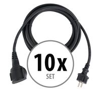 10 Prolongateur Rallonge Electrique Cable de Extérieur 5m Extension IP44 Jardin