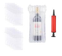 10 Protections Gonflables pour Bouteilles de Vin - Housse de Transport Réutilisable avec Pompe à Air pour Voyage et Stockage Sécurisé