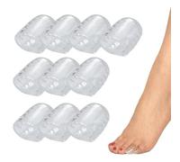 10 protège-orteils en silicone pour femme - Anti-friction - Petits embouts élastiques - Protection souple pour cors, ampoules et ongles incarnés
