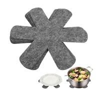 10 protège-poêles en Feutre, Résistant à la Chaleur et Antidérapant Protection poele et Casserole, Dessous de Plat antidérapants pour poêles Tefal/WMF/Elo, Lavable, Plaques (26 cm)