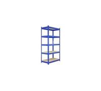 10 rayonnages en acier sans boulons q-rax bleus 90cm x 50cm x 182,5cm
