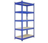 10 rayonnages en acier sans boulons q-rax bleus 90cm x 50cm x 182,5cm
