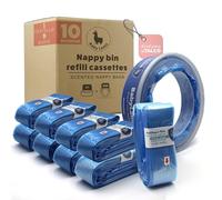 10 Recharges Poubelle à Couche - Sac Poubelle Couche Compatible avec Angelcare Recharge Poubelle. Pour Poubelles à Couches et Recharges (9 Sacs + 1 Cassette de Recharge)