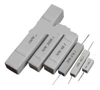 10 résistances horizontales de puissance en céramique, 10 W, 0,1 Ω, 1 2 4 5 6 6,8 8 10 12 15 18 20 22 40 25 27 30 33 Ω, 5%, composition : ciment.(1.2 ohm)