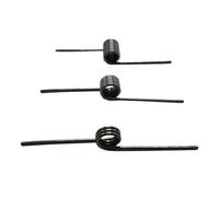 10 ressorts de torsion en acier 65 Mn, à gauche, en forme de V, 1 mm x 10 mm, 3 à 9 spires, angle de 180 degrés