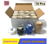 10 rouleaux de bande d'enveloppe athlétique, Bandage élastique auto-adhésif, protecteur de sport élastoplast, genou, doigt, épaule, accessoires de tatouage 11-Deep orange