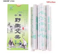 10 Rouleaux De Bâton De Moxa Pur Brûlent Du Bois, Thérapie De Massage Traditionnelle Chinoise Pour Anti-Stress Et Acupuncture