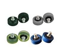 10 rouleaux/roues coulissants en PU 32x12-M8x10 avec vis, roulements 608ZZ plastifiés avec vis M8X10 en acier inoxydable 304(Blue)