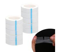 10 Rouleaux Ruban Extension de Cils, Micropore Respirant Ruban Adhésif pour Cils, Eyelash Tape, PE Ruban de Cils Papier pour Approvisionnement Extension Cils, blanc, 0.5 Pouce x 9.1Mètres