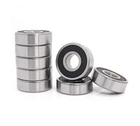 10 roulements à billes gorge profonde étanches en métal ABEC-5 608 6200 6201 6202 6203 6204 6205 6206 6207 6208 ZZ 2RS 12 x 32 mm(Nero)