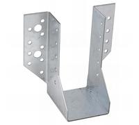 10 Sabots de charpente à ailes extérieures Connecteurs de poutres - Acier galvanisé - Larg 60 x Ht 132 mm - Fabriqué en Europe