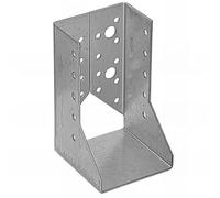 10 sabots de charpente à ailes intérieurs - Connecteurs de poutres - Acier galvanisé - Larg 70 x Ht 125 mm - Fabriqué en Europe