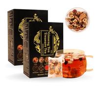 10 sachets de thé au ginseng, thés Dix Trésors au ginseng amélioré, thé pour les reins pour hommes et femmes, certifié FDA (150 g/10 g x 15 sachets) (2PCS)