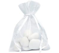 10 Sachets en Organdi - Blancs - 8 cm x 10 cm - pour Dragées