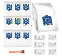 10 Sacs Aspirateur Compatibles avec Miele GN Sacs pour Classic C1 Complete C3/C2, S2 S4 S5 S6 S8 Series d'aspirateur Sacs à Poussière de Rechange avec 6 Filtres et 1 Brosse