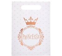 10 sacs cadeaux papier petite princesse 16.5x23cm - chalayer 7533 0-20 Rose G