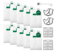10 Sacs D'Aspirateur 5 Couches Pour Kobold Vk140 Vk150 Fp140 Fp150, Performance Optimale Pour Sac Aspirateur Vorwerk Avec 2 Filtres Moteur, 2 Tablettes ParfuméEs Et 1 Brosse
