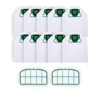 10 sacs d'aspirateur avec 2 filtres HEPA pour Vorwerk Kobold VK200 FP200, micro polaire 5 couches de qualité supérieure pour les personnes allergiques