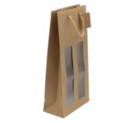 10 sacs kraft pour 2 bouteilles avec cordons