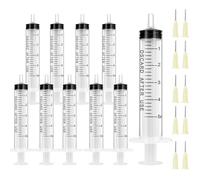 10 Seringues Plastiques 5ml à Aiguille Émoussée - Distribution et Dosage de Liquides - Science, Labo, Usage Industriel