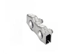 10 Serre-Câbles Plat Double 4 mm - Inox A4 - D-Work