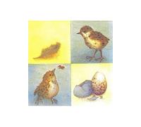 10 serviettes en papier oiseau et oeuf 33x33cm - animaux - serviettage
