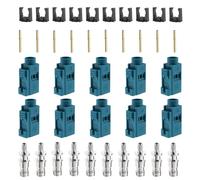 10 Set Connecteur D'Antenne Femelle Kit De RéParation pour Fakra, Connecter Le CâBle Voiture Rg174/Rg316 Sertissage à Souder Convertisseur Adaptateur, Codage Z