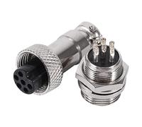 10 Set GX12 Prise D'aviation Prise 6 Broches 12mm Mâle Femelle Panneau En Métal Aviation Fil Connecteur Plug(10Pcs GX12 6 Broches)
