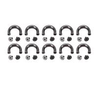 10 Set Metal U Rings | Bag Hardware Connector/Leather Craft (Grise)