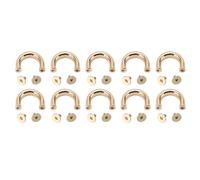 10 Set Metal U Rings | Bag Hardware Connector/Leather Craft (Or)