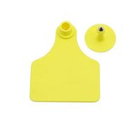 10 Sets Ear Tags Wordless Marker Card Goats Sheep Cattle Cows Pigs Livestock Identification Ear Tag Farm Animal Management(Yellow 10pcs)