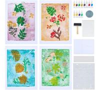 10 Sets Gel Printing Plate Kit for Beginner, Complete DIY Printmaking Kit with 8"X 10" Gel Plate,A5 Paper,Paints for Art