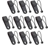 10 Sets Multifunctional Tarpaulin Clips Tent Clips Tarp Clips With Elastic Cord Black For Tarpaulins Awnings Camping Caravan Covers