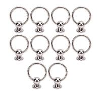 10 Sets Rivet de 12 Mm avec Rivets en Alliage en Zinc à Anneau de Traction, Vis en Fer Croisés de 6 Mm pour Projets en Cuir, Conception électrolitée, Facile à Installer pour